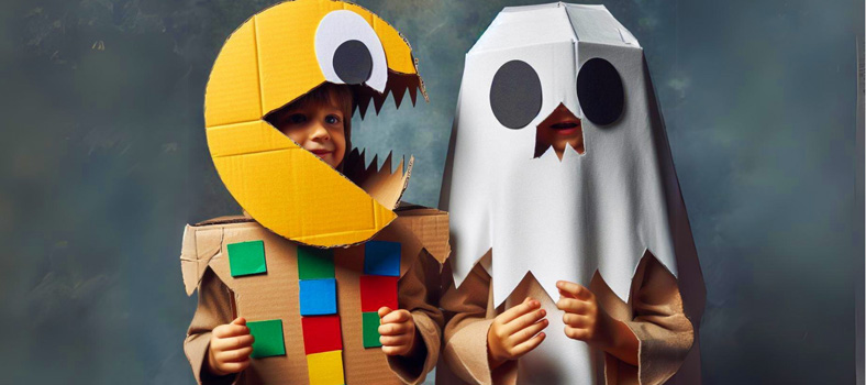 Pac-Man e Fantasma costume carnevale bambini