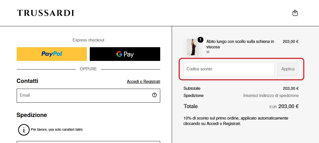 come-inserire-ed-applicare-un-codice-sconto-trussardi