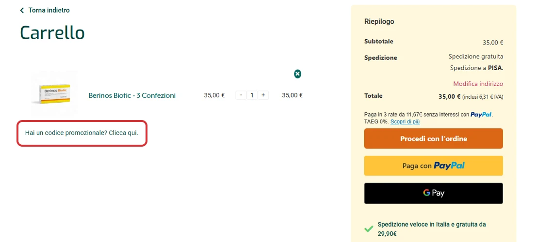 Come applicare un codice sconto Aliveda durante il checkout come-applicare-un-codice-sconto-aliveda-durante-il-checkout