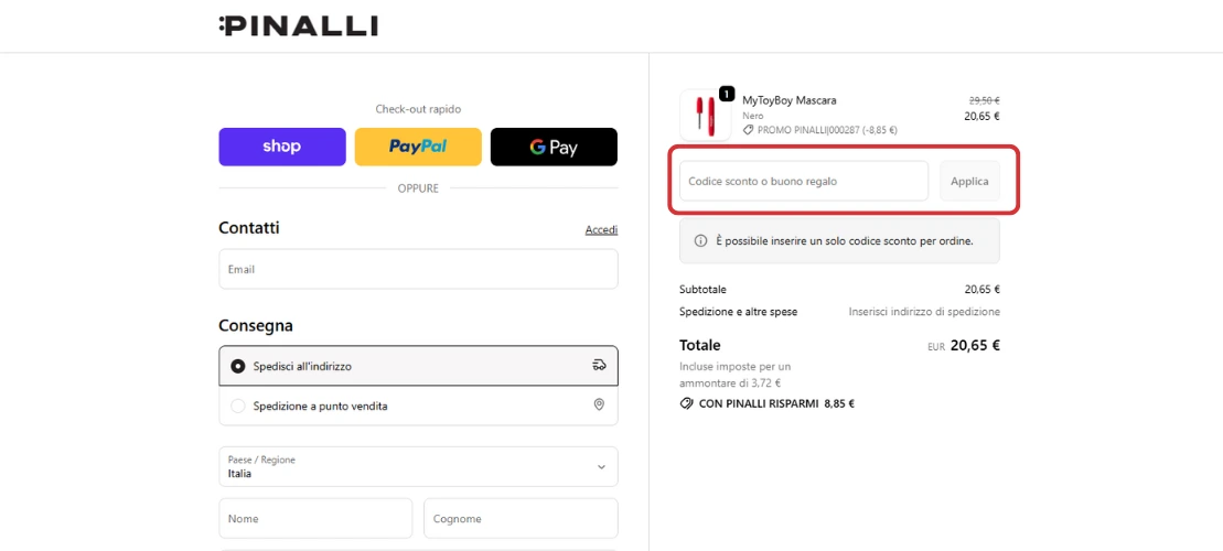 come-applicare-un-codice-sconto-pinalli-sul-sito-ufficiale