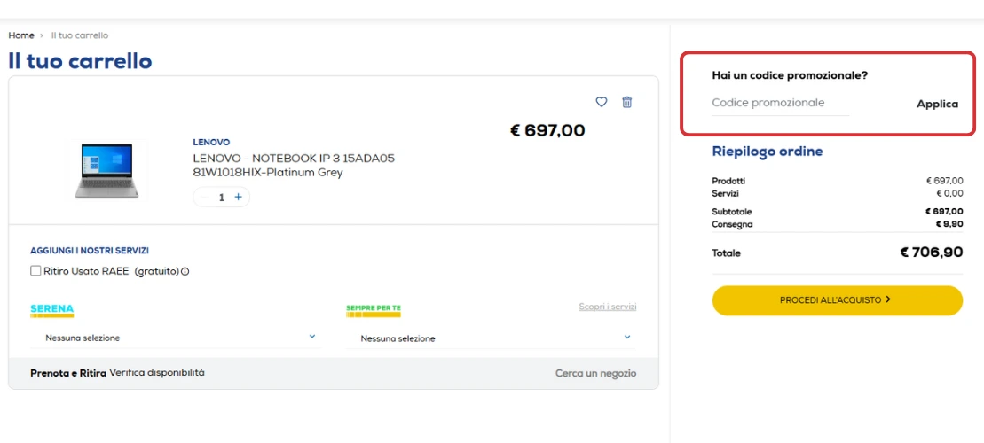 come-applicare-un-coupon-sullo-shop-online-di-euronics
