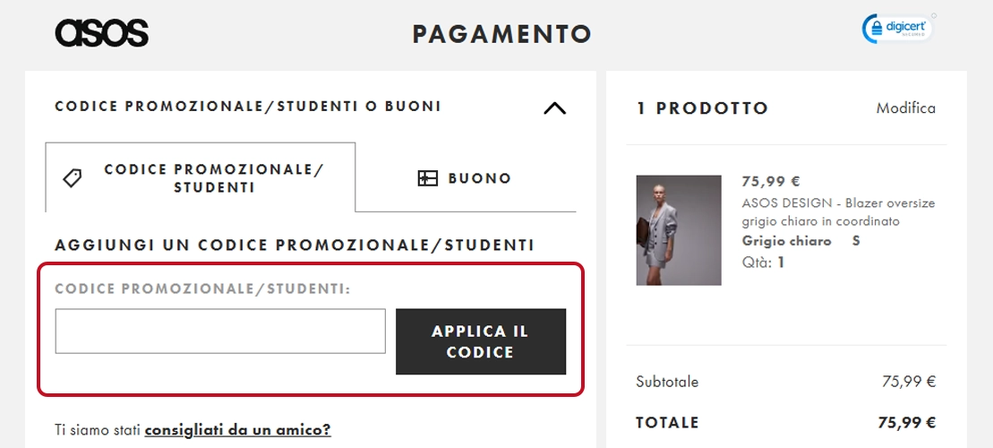 come-inserire-un-codice-sconto-su-asos