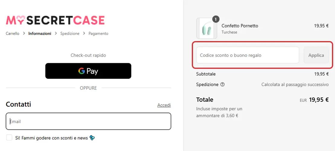come-si-utilizza-un-codice-sconto-sul-sito-online-di-mysecretcase