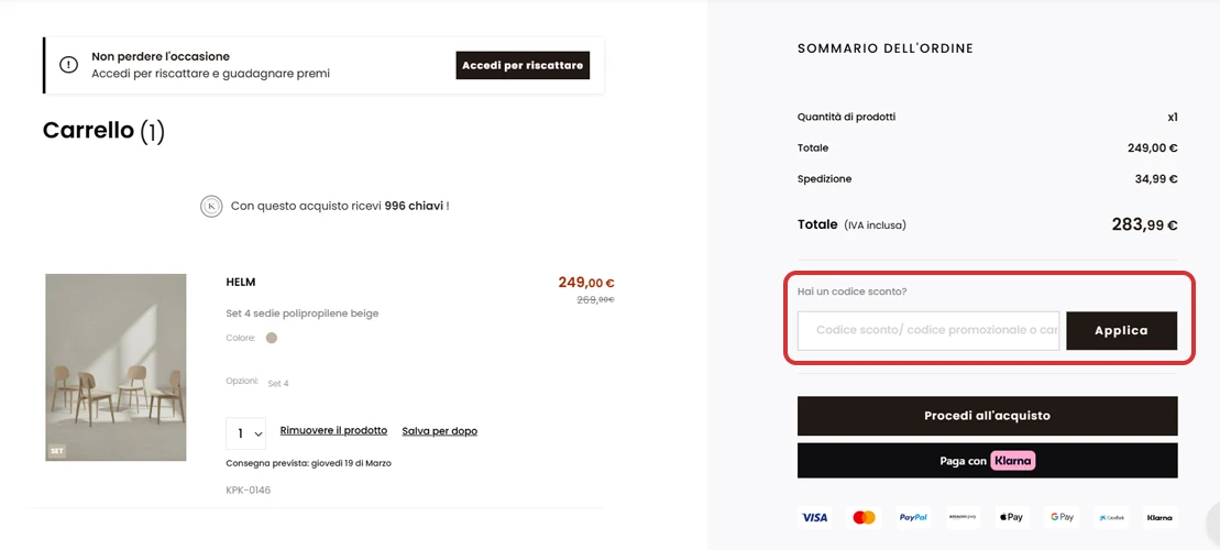 come-si-utilizza-un-coupon-kenay-al-checkout