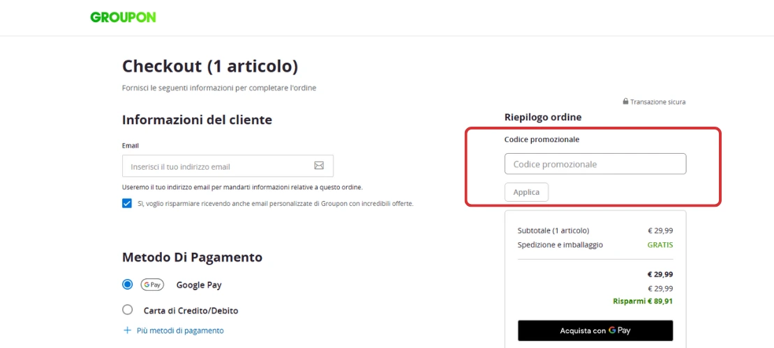 Come usare un codice sconto su Groupon come-usare-un-codice-sconto-su-groupon