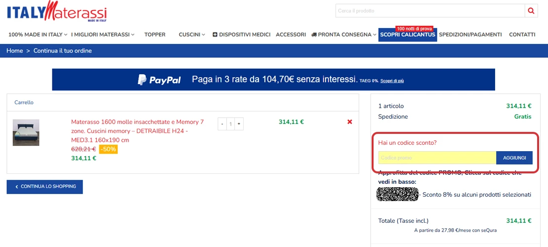 come-utilizzare-un-coupon-su-italymaterassi